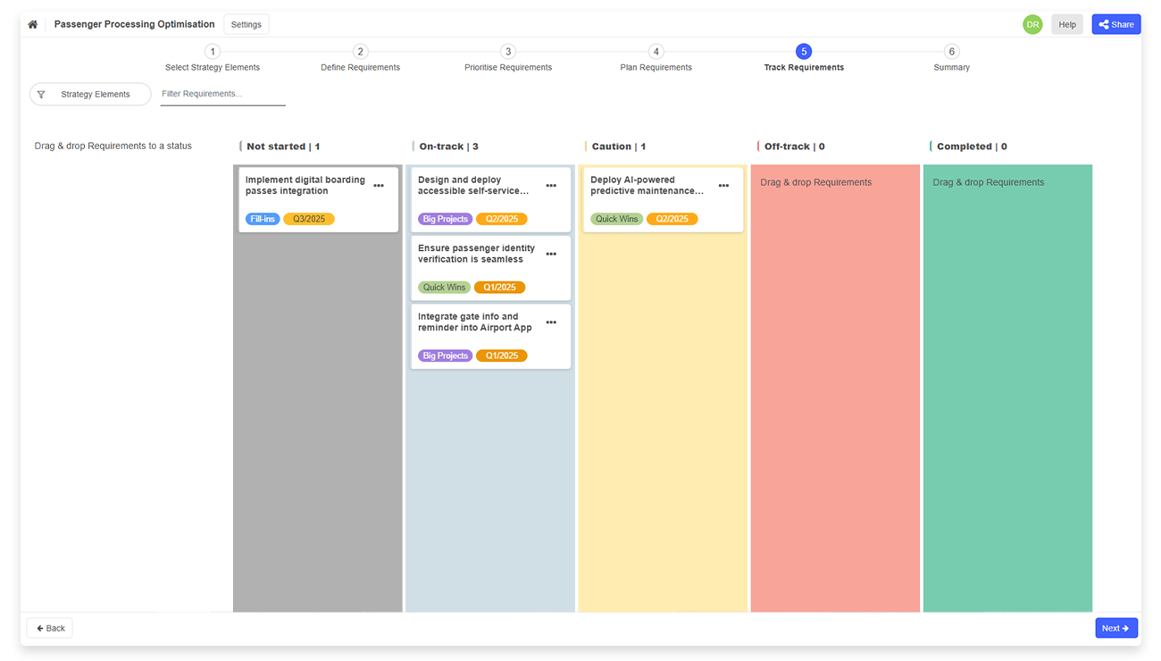 Śledzenie postępów w czasie rzeczywistym