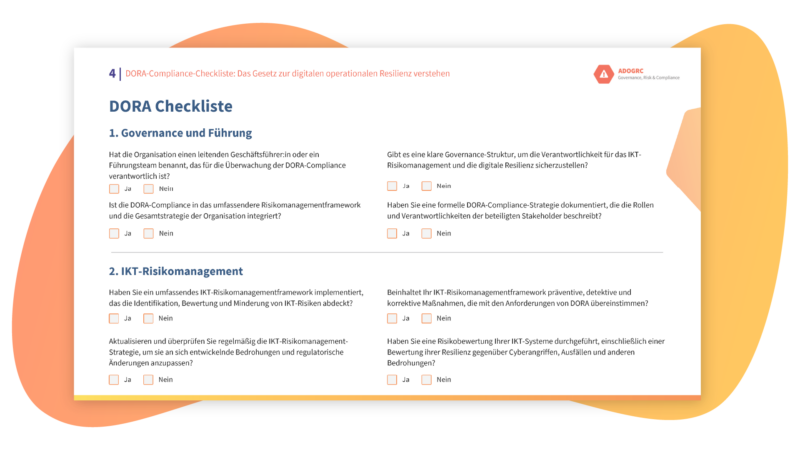 Dora Checklist.pdf DORA Compliance Checkliste: Navigieren Sie sich durch das Gesetz über ...