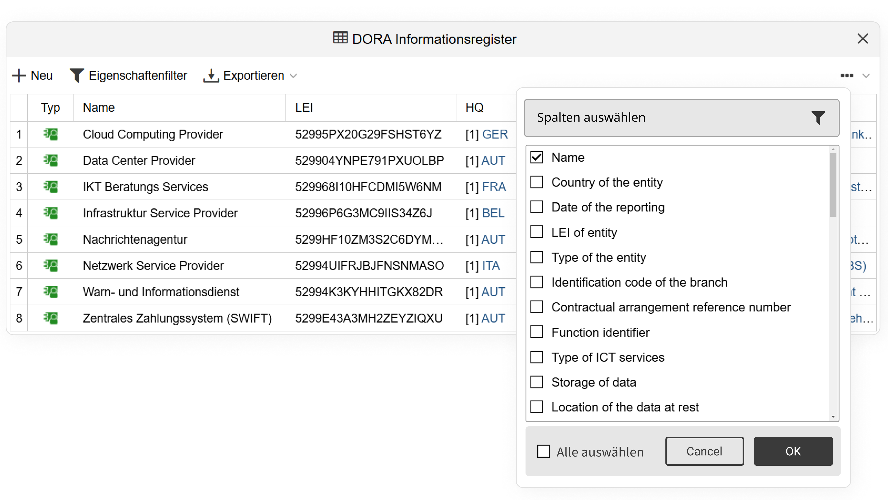 Informationsregister Informationsregister