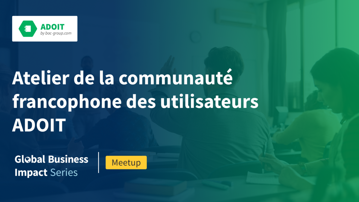 Rotule Adoit Atelier de la communauté francophone des utilisateurs ADOIT - www.boc ...