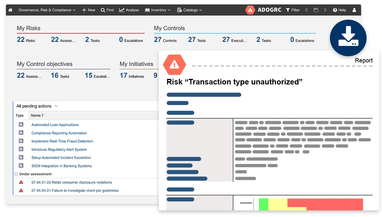 ADOGRC’s personalized-workspace & reporting