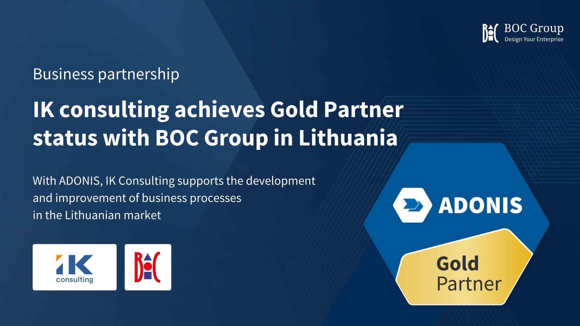 IK consulting becomes Gold Partner of BOC Group in Lithuania